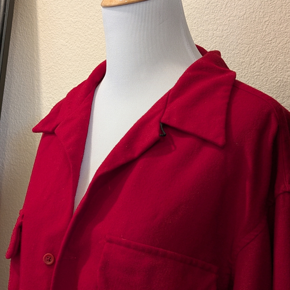 Pendleton Washable Wool Shirt Jacket Red Cranberr… - image 2